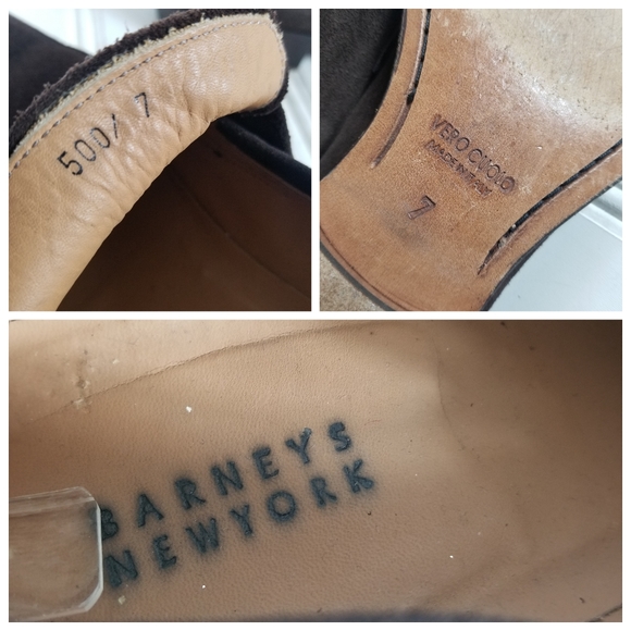Barneys New York Men’s Brown Suede Loafers Size 7 Leather Slip On Dress Shoes main image 5